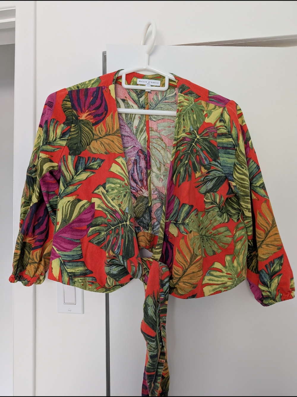 Tropical Tie-Front Shirt